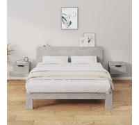 2x Tables de Chevet Murales Gris Béton 34x30x20 cm Tables de Nuit vidaXL