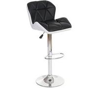 2x tabouret de bar Hamilton bois rotatif similicuir anthracite Noir G