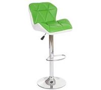 2x tabouret de bar Hamilton, chaise de comptoir, bois, similicuir, rotatif vert Vert G