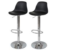 2x Tabouret De Bar Hwc-B14, Cuir Synthétique Noir Multicolore