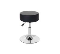 2x Tabouret HWC-C22, hauteur réglable, Ø 35 cm similicuir noir