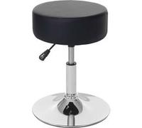 2x Tabouret Hwc-C22, Hauteur Réglable, Ø 35 Cm Similicuir Noir Multicolore