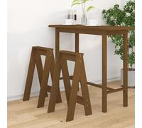 2x Tabourets Blanc 40x40x75 cm Bois Massif de Pin Chaises Bar Cuisine vidaXL