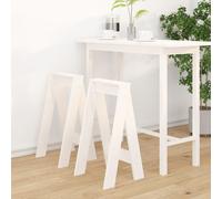 2x Tabourets Blanc 40x40x75 cm Bois Massif de Pin Chaises Bar Cuisine vidaXL