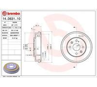 Tambour de frein 14.D631.10 BREMBO pour MAZDA 323 S VI A trois volumes DEMIO