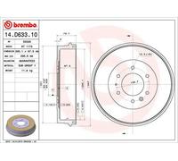 BREMBO 14.D633.10 Tambour de frein