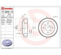Tambour de frein BREMBO 14.D635.10
