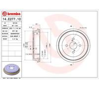 Tambour De Frein Brembo 14.E277.10 Essential Line pour Toyota