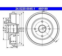 2x Tambour de frein 24.0220-0045.1 ATE pour OPEL SUZUKI