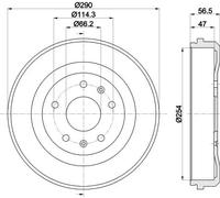 HELLA 8DT 355 300-901 Tambour de frein