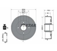 TEXTAR 94019600 Tambour de frein