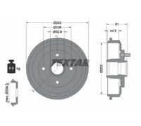 TEXTAR 94026700 Tambour de frein