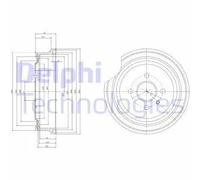 2x Tambour de frein BF367 DELPHI pour OPEL ASTRA F A trois volumes ASTRA F Break