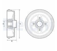 Tambour de frein DELPHI BFR496