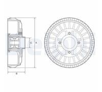 2x Tambour de frein DELPHI BFR621 convient pour LADA MERCEDES-BENZ NISSAN
