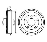 BOSCH 0 986 477 043 Tambour de frein