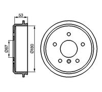 BOSCH 0 986 477 096 Tambour de frein