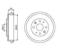 2x Tambour de frein Essieu arrière 0 986 477 191 BOSCH pour MAZDA 323 S IV MX-3