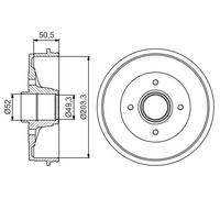 BOSCH 0 986 477 196 Tambour de frein