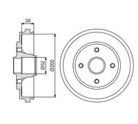 BOSCH 0 986 477 229 Tambour de frein