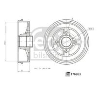 FEBI BILSTEIN 176963 Tambour de frein