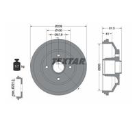 2x Tambour de frein TEXTAR 94043000 convient pour OPEL SUBARU SUZUKI VAUXHALL
