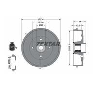 2x Tambour de frein TEXTAR 94045000 convient pour NISSAN