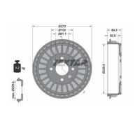2x Tambour de frein TEXTAR 94046100 convient pour RENAULT SMART