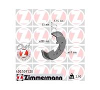 2x Tambour de frein ZIMMERMANN 400.5071.20 convient pour MERCEDES-BENZ