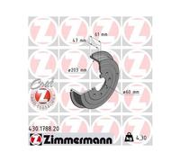 2x Tambour de frein ZIMMERMANN 430.1788.20 convient pour FIAT OPEL