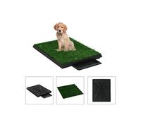 2x Tapis pour Animaux avec Plateau et Gazon Artificiel Apprentissage