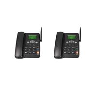2X Téléphone Sans Fil Téléphone de Bureau Support GSM 850/1800/1900MHZ Double Carte SIM Téléphone Fixe 2G avec Antenne Radio Prise UE