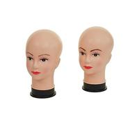 2x Tête de mannequin HWC-G81, mannequin perruque femme femme mannequin, 30cm
