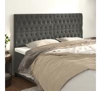 2x Têtes de Lit Gris Clair 100x7x78/88 cm Velours Meubles de Chambre vidaXL