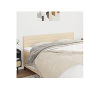 vidaXL Têtes de lit 2 pièces en tissu Crème 90x5x78/88 cm
