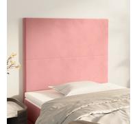 2x Têtes de Lit Rose 100x5x78/88 cm Velours Meubles Chambre à Coucher vidaXL