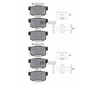 2X Textar 2172001 Jeu De Plaquettes De Frein À Disque Arrière Pour Fiat Suzuki