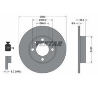 2x TEXTAR 92009303 PRO Disque de frein pour VW GOLF II (19E, 1G1) GOLF I (17)