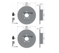 2x Textar 92072703 Disque pour Mercedes-Benz W202 W203 S203 CL203 W210 C208