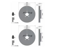 2x Textar 92160005 Disque pour Audi Q5 8RB A4 8K2 8K5 A4 Toute Route 8KH A5 8T3