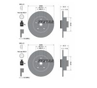 2X Textar 92317603 Disque De Frein 290 Mm Pour Renault Espace V JR