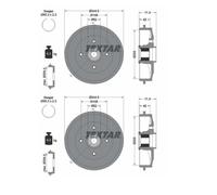 TEXTAR 94041200 Tambour de frein