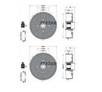 2X Textar 94045000 Tambour De Frein Arrière Pour Nissan Micra III Micra C+C III