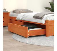 2x Tiroirs de Lit Blanc Bois de Pin Massif Accessoire Chambre à Coucher vidaXL