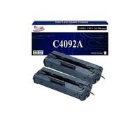 - 2x Toners compatibles avec HP C4092A (92A) pour HP LaserJet 1100, 1100 XI, 1100A, 3200, 3200M