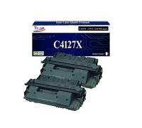 -2x Toners compatibles avec HP C4127X / C8061X (27X/61X) pour HP Laserjet 4000, 4000N, 4000SE, 4000T, 4000TN, 4050, 4050DN, 4050N, 4050SE
