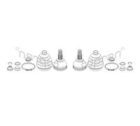 2X TOPRAN Ensemble De Joint De Cardan Avant Pour VW Fox 5Z1 5Z3