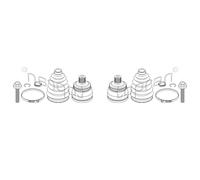 2X TOPRAN Ensemble De Joint De Cardan Avant Pour VW Sharan 7M8 7M9