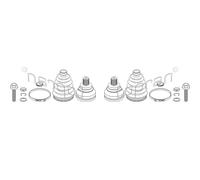 2X TOPRAN Ensemble De Joint De Cardan Avant Pour VW Transporter IV