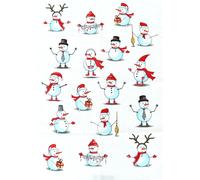 2X Torchons Bonhomme De Neige Kracht Cuisine Torchons Mi-Lin Winter Froid Glace